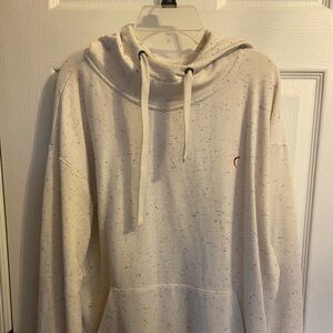 Like new Zyia cream confetti hooded sweatshirt
